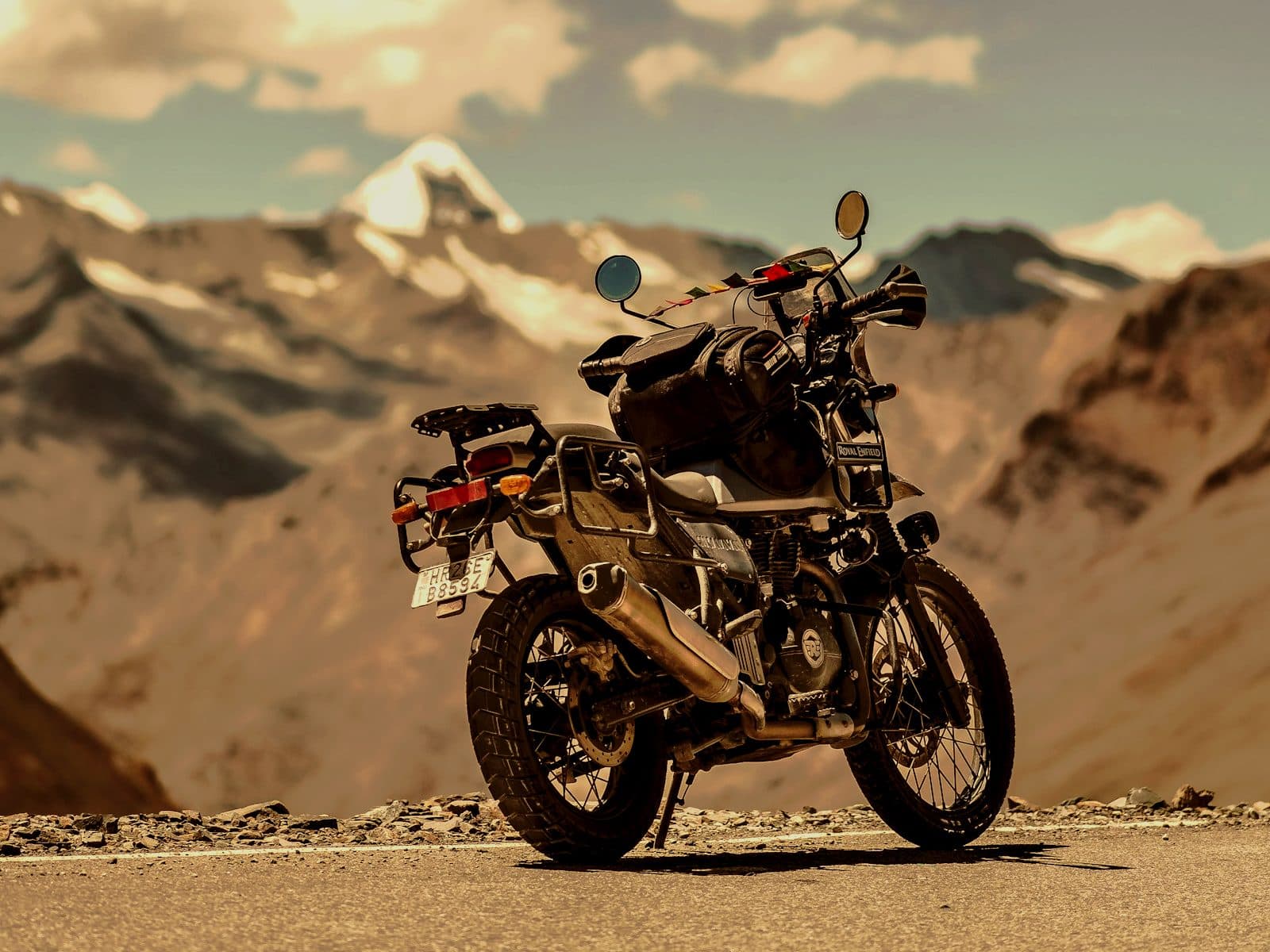 Royal Enfield Himalayan on a high mountain road